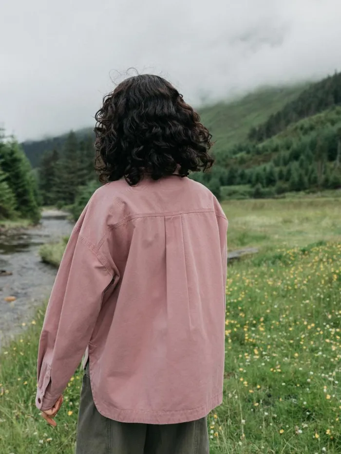 Women Gwavas Overshirt Heather Mist Finisterre Tops and Shirts