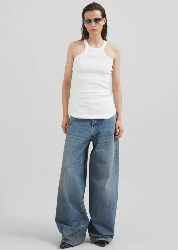 Women Haikure Bethany Jeans 8211 Oil Blue The Frankie Shop Bottoms