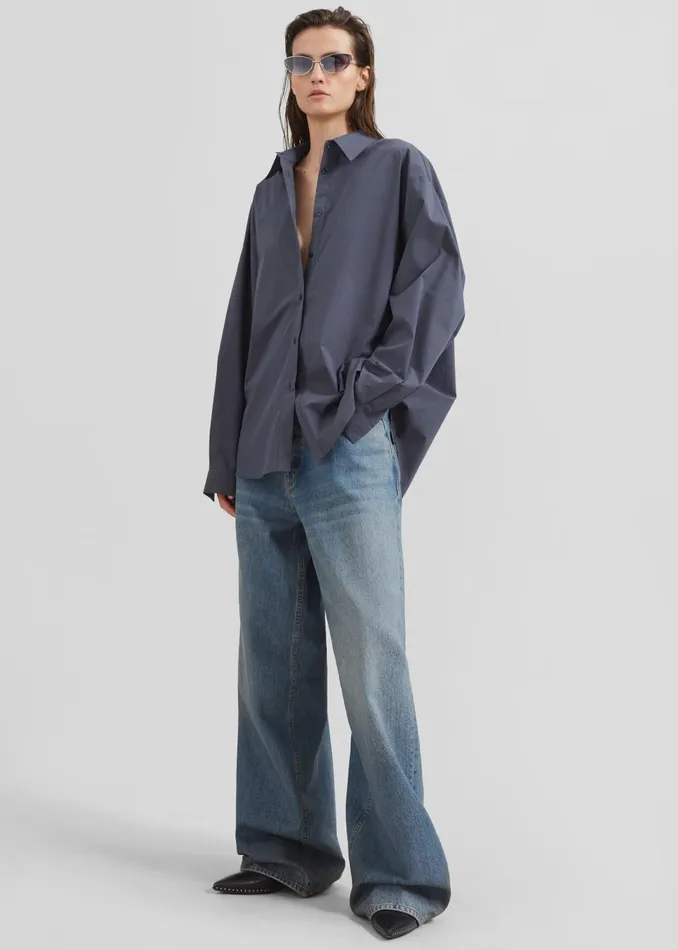 Women Haikure Bethany Jeans 8211 Oil Blue The Frankie Shop Bottoms