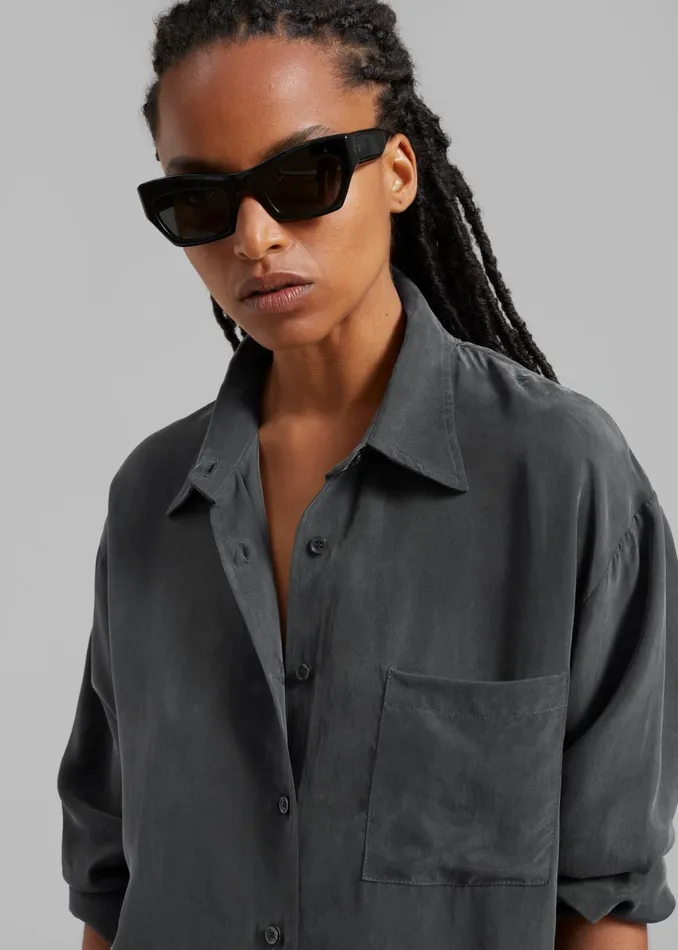 Women Haneul Shirt 8211 Charcoal The Frankie Shop Tops