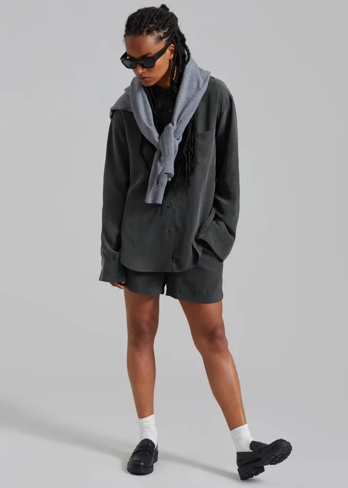 Women Haneul Shirt 8211 Charcoal The Frankie Shop Tops