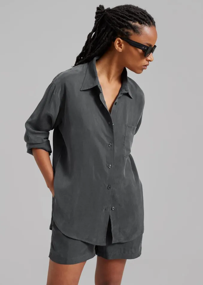 Women Haneul Shirt 8211 Charcoal The Frankie Shop Tops