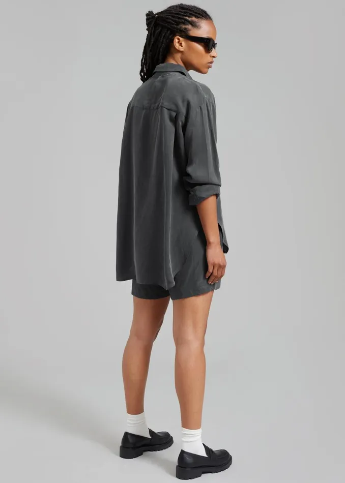 Women Haneul Shirt 8211 Charcoal The Frankie Shop Tops