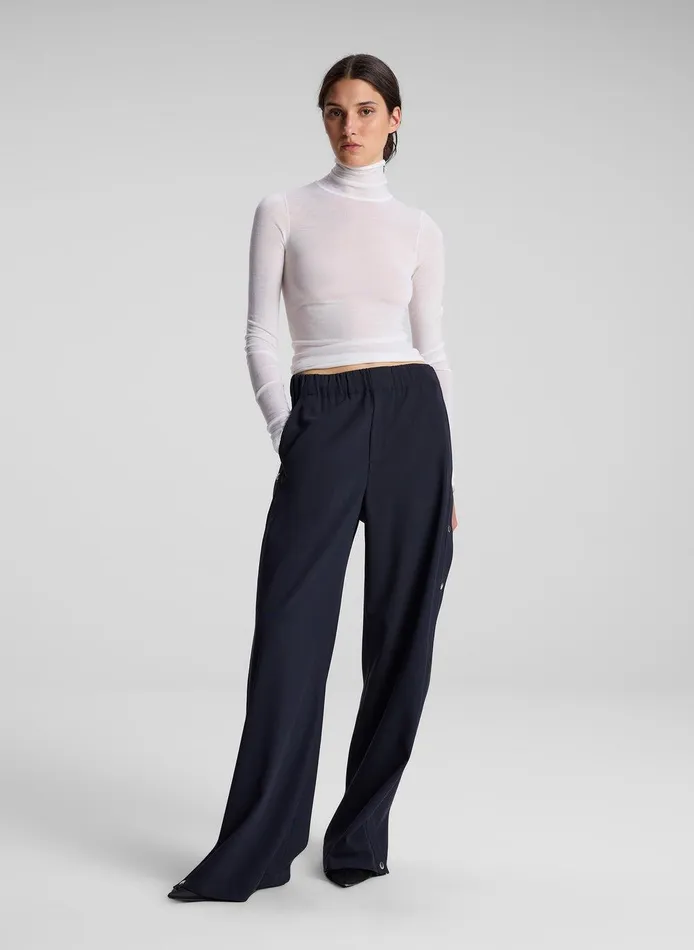 Women Hayes Fine Merino Turtleneck Top White ALC Tops
