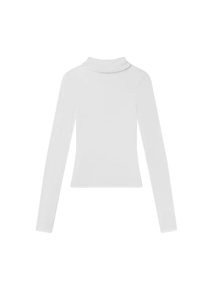 Women Hayes Fine Merino Turtleneck Top White ALC Tops