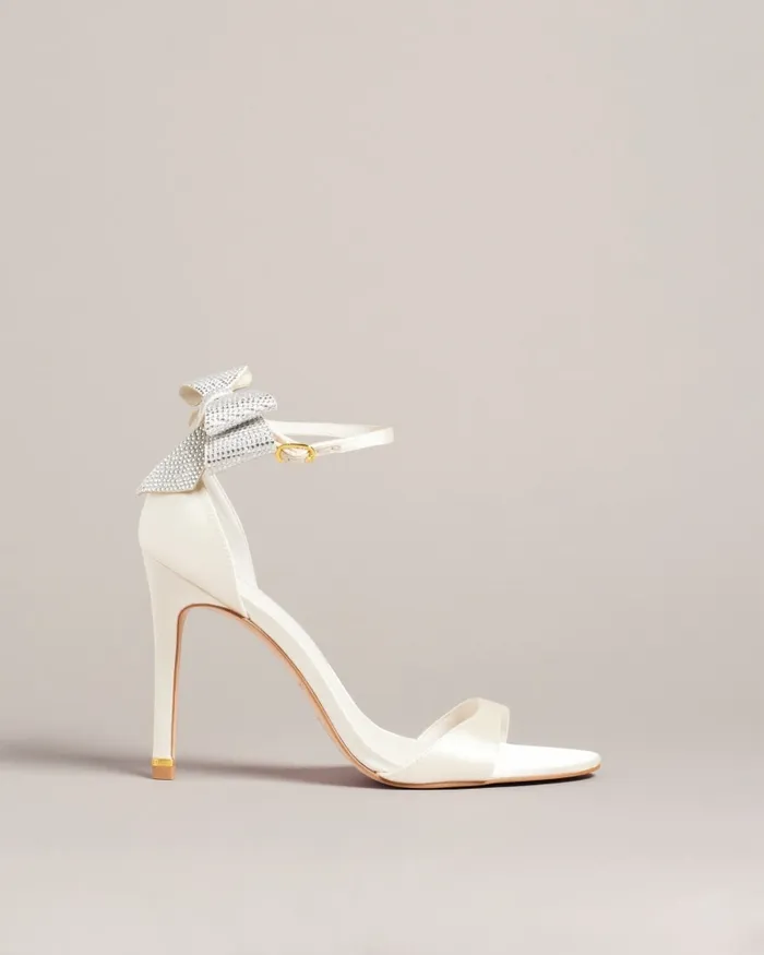 Women HEMARY 8211 Satin Crystal Bow Back Sandals Ivory Ted Baker Trainers Women HEMARY 8211 Satin Crystal Bow Back Sandals Ivory Ted Baker Trainers