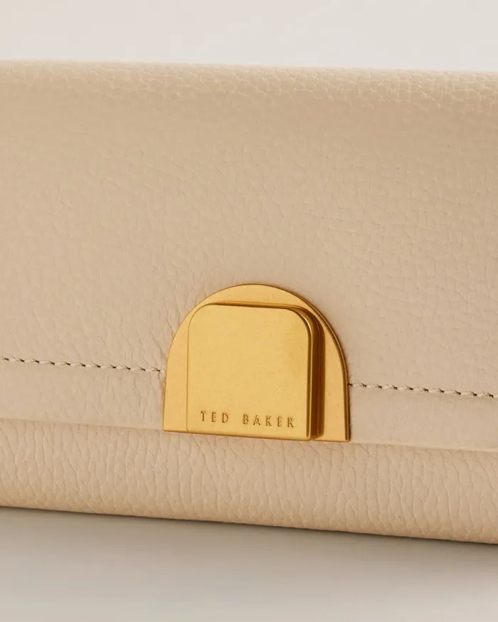 Women IMIELDI 8211 Lock Detail Fold Over Purse Ivory Ted Baker Purses and Cardholders