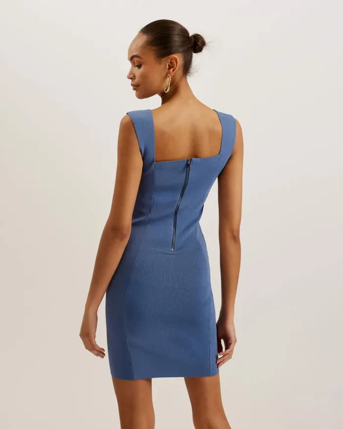 Women IMOJENN 8211 Knitted Sleeveless Bodycon Mini Dress Blue Ted Baker Dresses Women IMOJENN 8211 Knitted Sleeveless Bodycon Mini Dress Blue Ted Baker Dresses