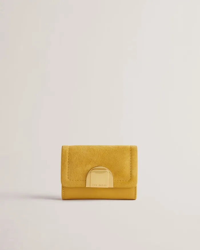 Women IMPERIA 8211 Lock Detail Small Leather Purse Mustard Ted Baker Purses and Cardholders Women IMPERIA 8211 Lock Detail Small Leather Purse Mustard Ted Baker Purses and Cardholders