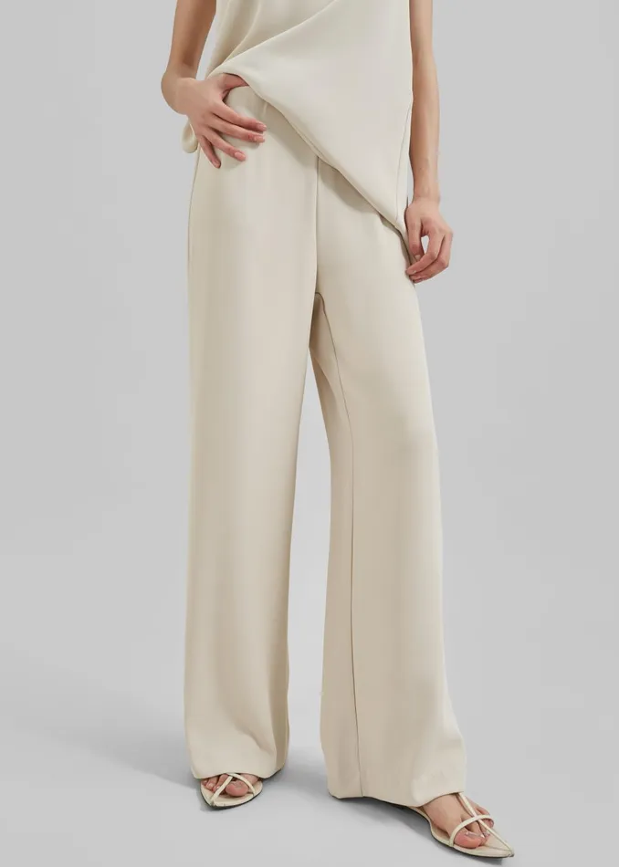 Women Imre Trousers 8211 Beige The Frankie Shop Bottoms