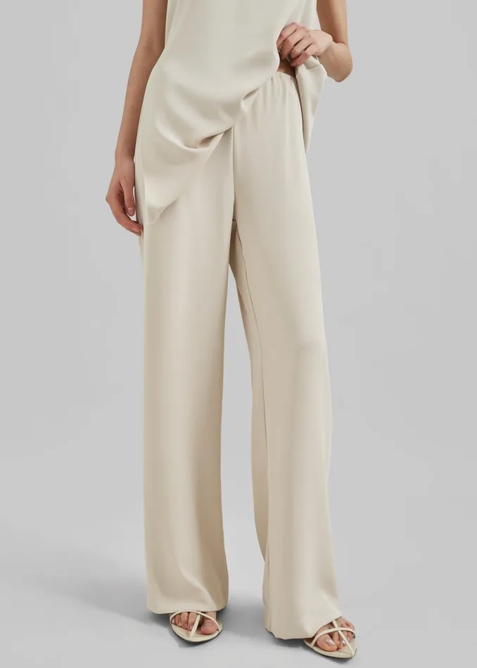 Women Imre Trousers 8211 Beige The Frankie Shop Bottoms