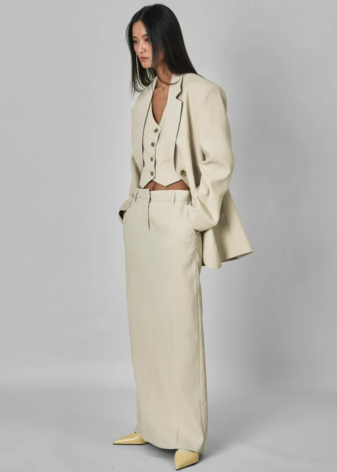 Women Indio Vest 8211 Beige The Frankie Shop Outerwear
