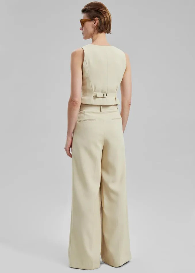 Women Indio Vest 8211 Beige The Frankie Shop Outerwear