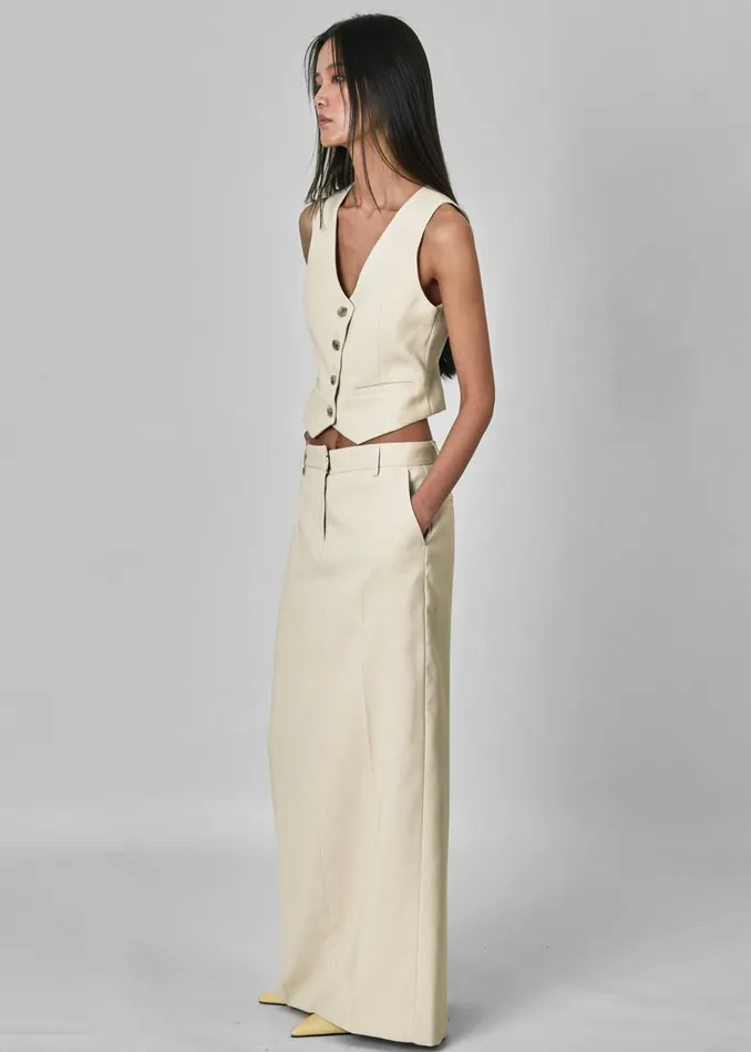 Women Indio Vest 8211 Beige The Frankie Shop Outerwear