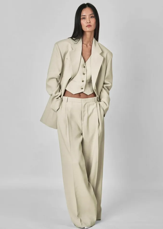Women Indio Vest 8211 Beige The Frankie Shop Outerwear