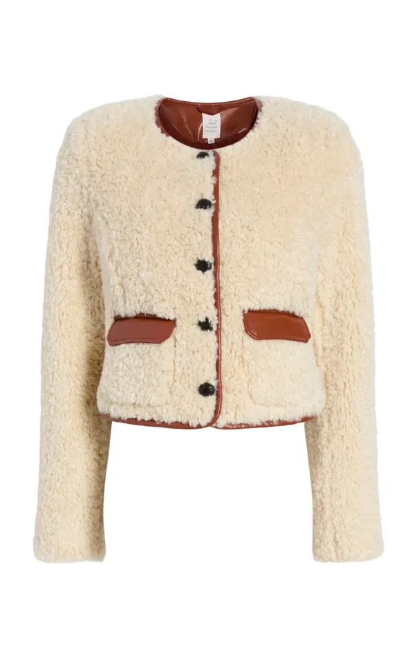 Women Jackets Cinq Sept Naia Jacket Ivorymahogany