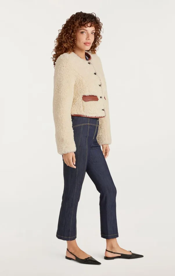 Women Jackets Cinq Sept Naia Jacket Ivorymahogany