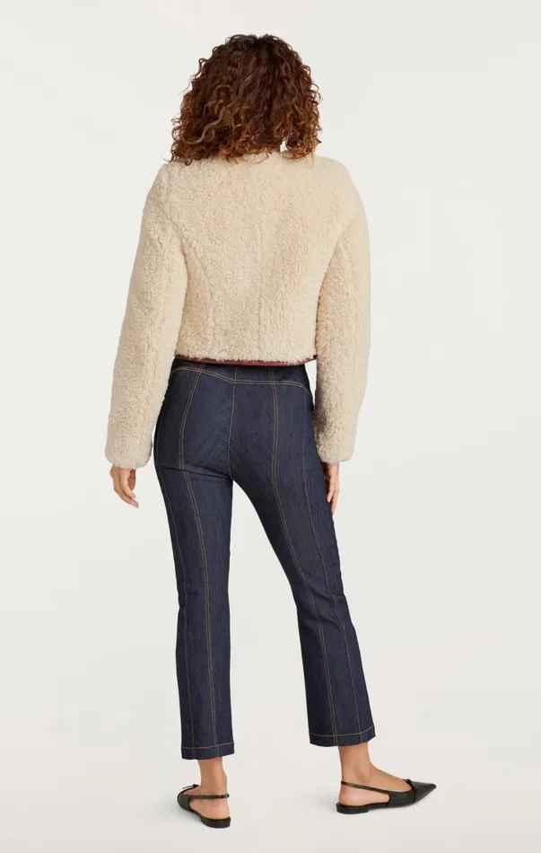 Women Jackets Cinq Sept Naia Jacket Ivorymahogany