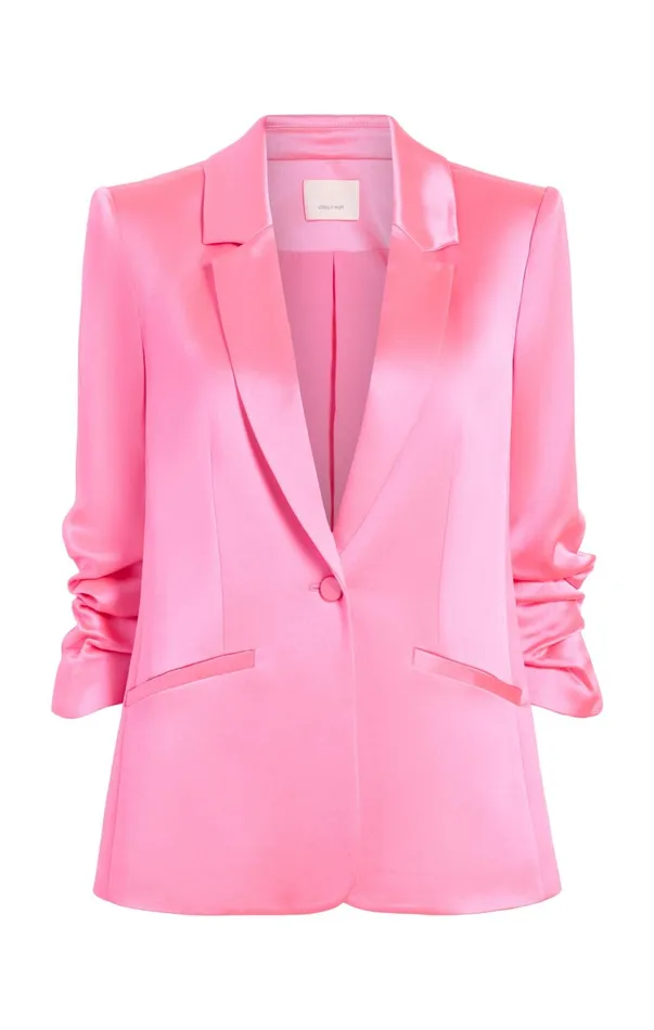 Women Jackets Cinq Sept Satin Kylie Blazer Electric Pink