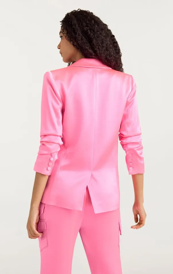 Women Jackets Cinq Sept Satin Kylie Blazer Electric Pink