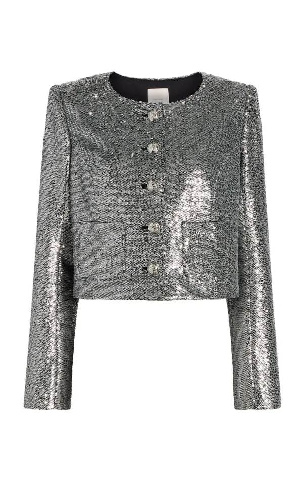 Women Jackets Cinq Sept Sequin Randi Jacket Silver