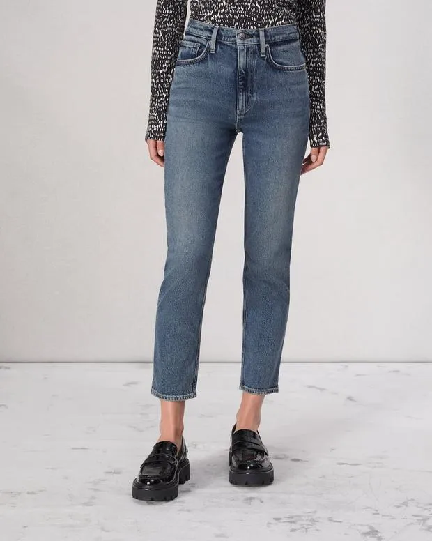Women Jeans Rag and Bone Flexi Wren Ankle Slim Jean Flexi Smooth and Sculpt Denim Sadie