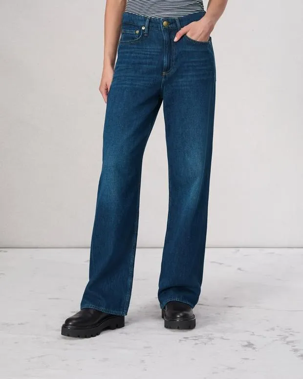 Women Jeans Rag and Bone Logan WideLeg Jean Rigid Denim Annalise