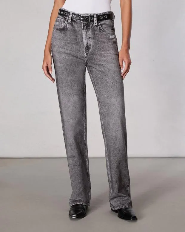 Women Jeans Rag and Bone Miramar Terry Shea Pant Cotton Terry Raven