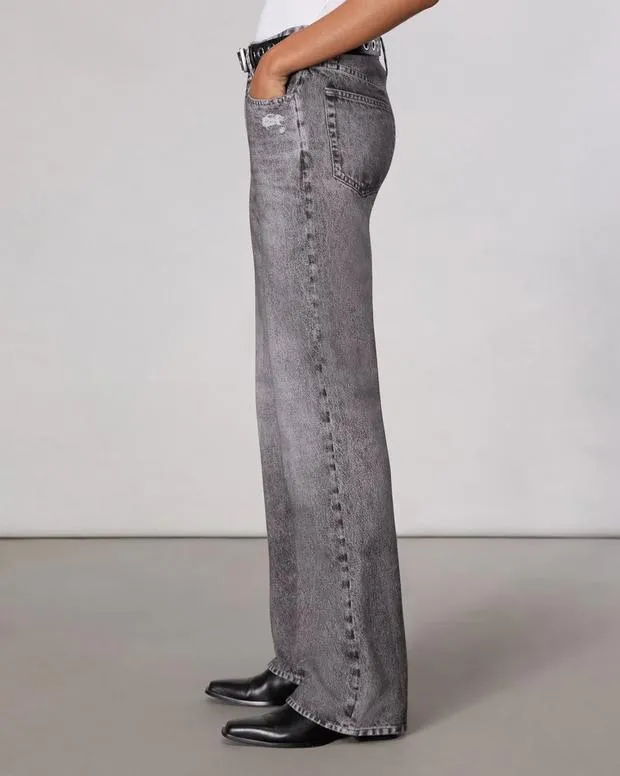 Women Jeans Rag and Bone Miramar Terry Shea Pant Cotton Terry Raven