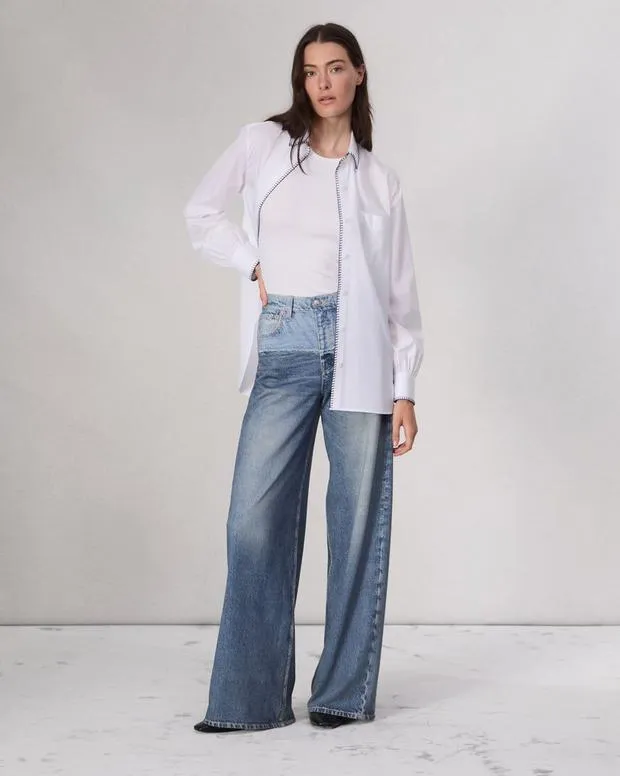 Women Jeans Rag and Bone Miramar Terry Sofie WideLeg Pant Cotton Terry Antonia
