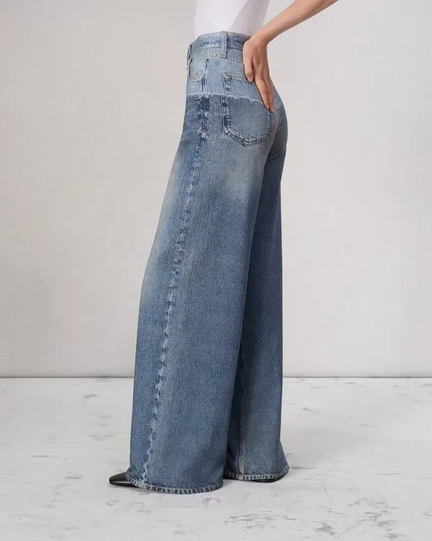 Women Jeans Rag and Bone Miramar Terry Sofie WideLeg Pant Cotton Terry Antonia