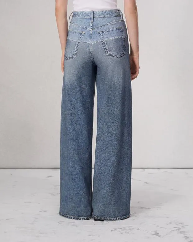 Women Jeans Rag and Bone Miramar Terry Sofie WideLeg Pant Cotton Terry Antonia