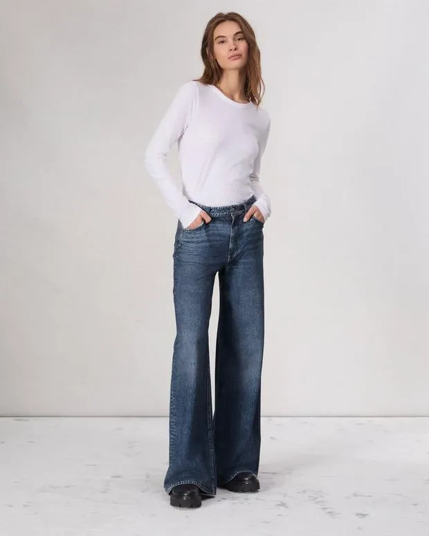 Women Jeans Rag and Bone Miramar Terry Sofie WideLeg Pant Cotton Terry Kimber