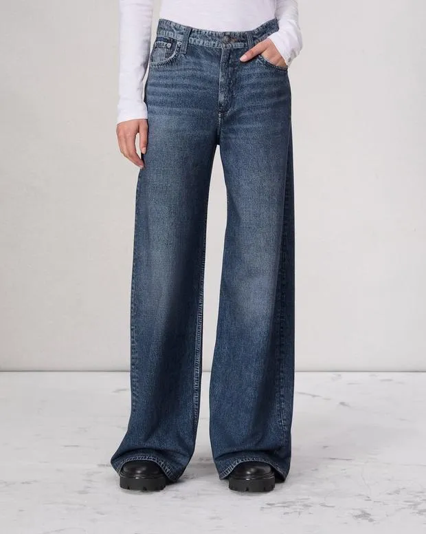 Women Jeans Rag and Bone Miramar Terry Sofie WideLeg Pant Cotton Terry Kimber