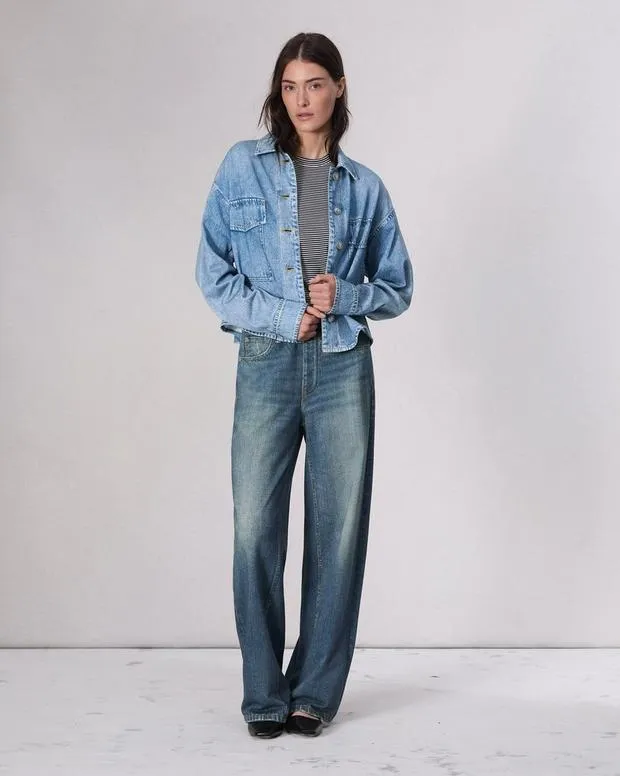 Women Jeans Rag and Bone Miramar Terry WideLeg Pant Cotton Terry Lenox
