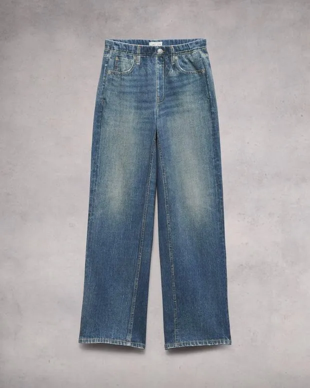 Women Jeans Rag and Bone Miramar Terry WideLeg Pant Cotton Terry Lenox