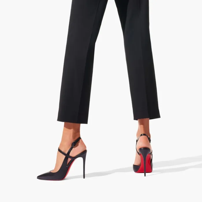 Women Jenlove 100 Mm Strappy Pumps 8211 Leather 8211 Black Christian Louboutin Pumps