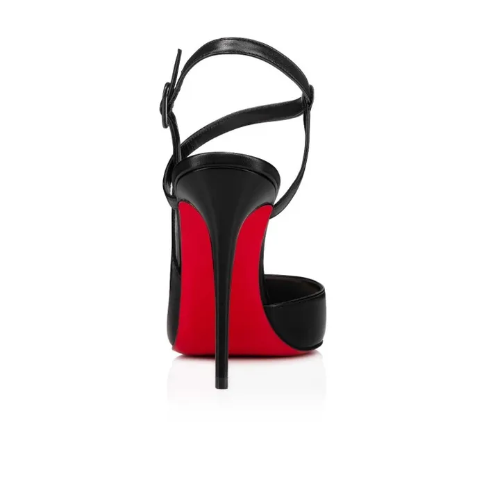 Women Jenlove 100 Mm Strappy Pumps 8211 Leather 8211 Black Christian Louboutin Pumps