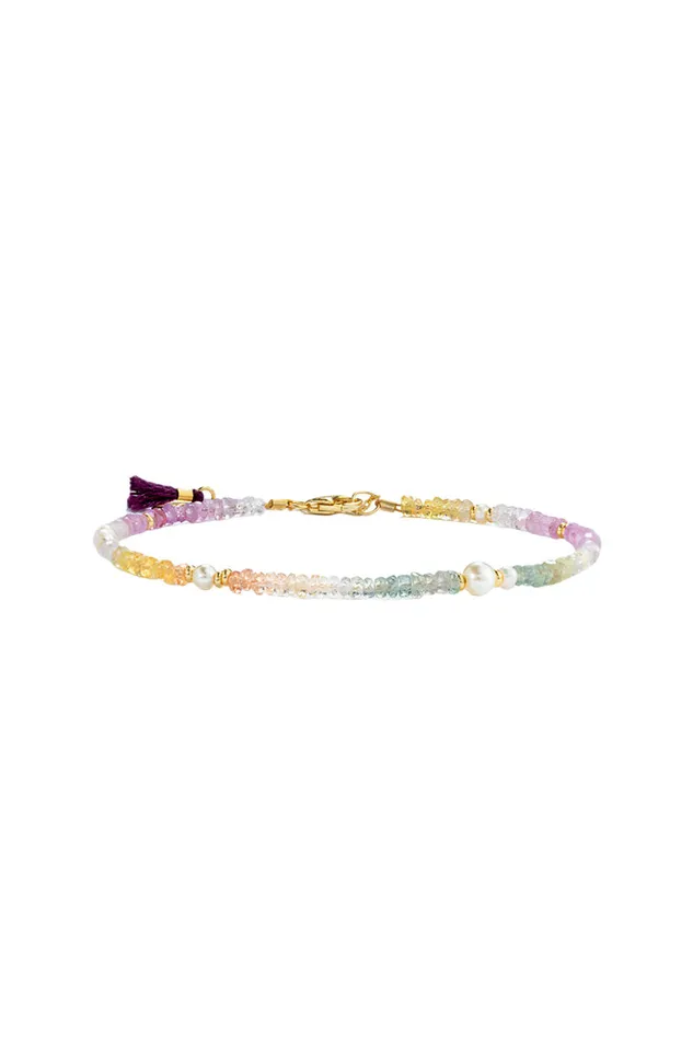 Women Jewelry LoveShackFancy Shashi Ella Gemstone Bracelet Multi