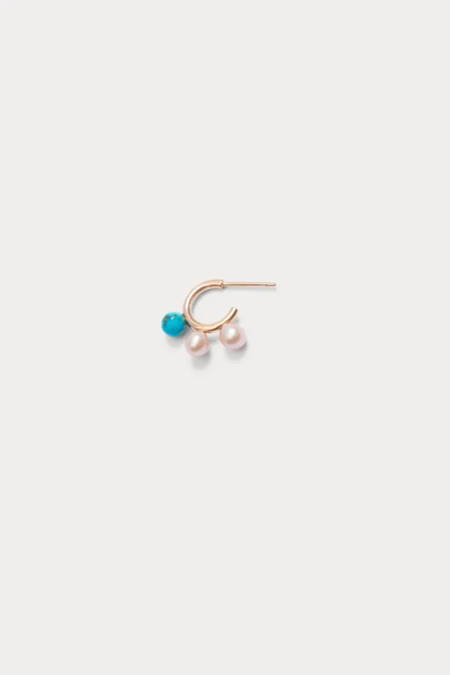Women Jewelry Rachel Comey Quarry Thale X RC Earring Single Turquoise Pink Pearl