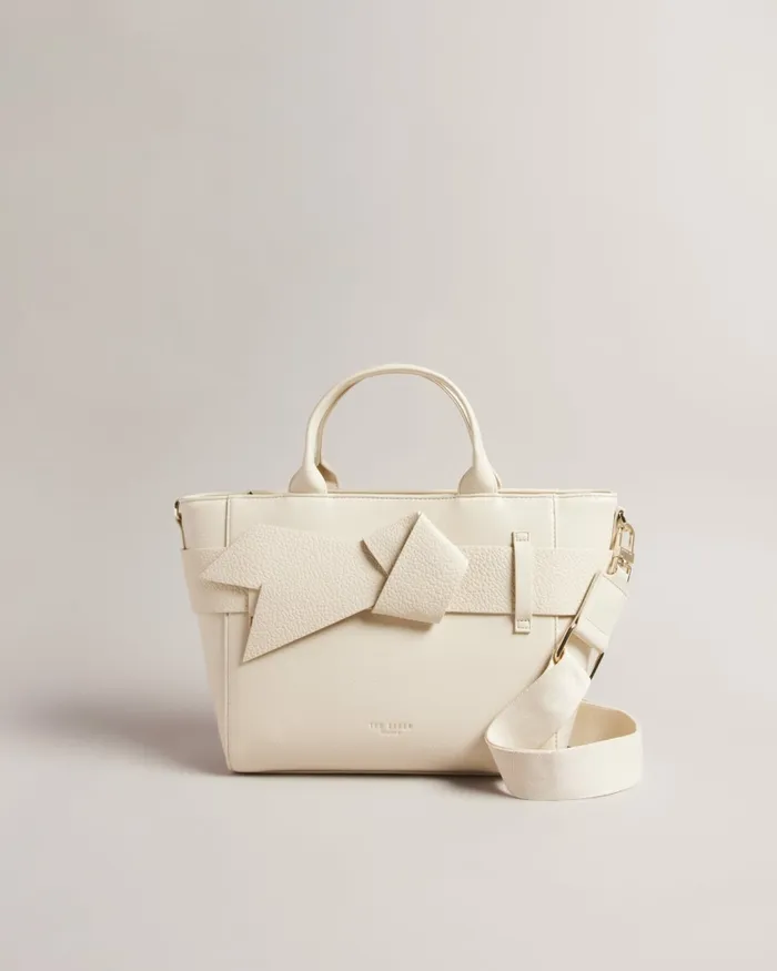 Women JIMSA 8211 Faux Leather Bow Crossbody Bag Ecru Ted Baker Tote Bags Women JIMSA 8211 Faux Leather Bow Crossbody Bag Ecru Ted Baker Tote Bags