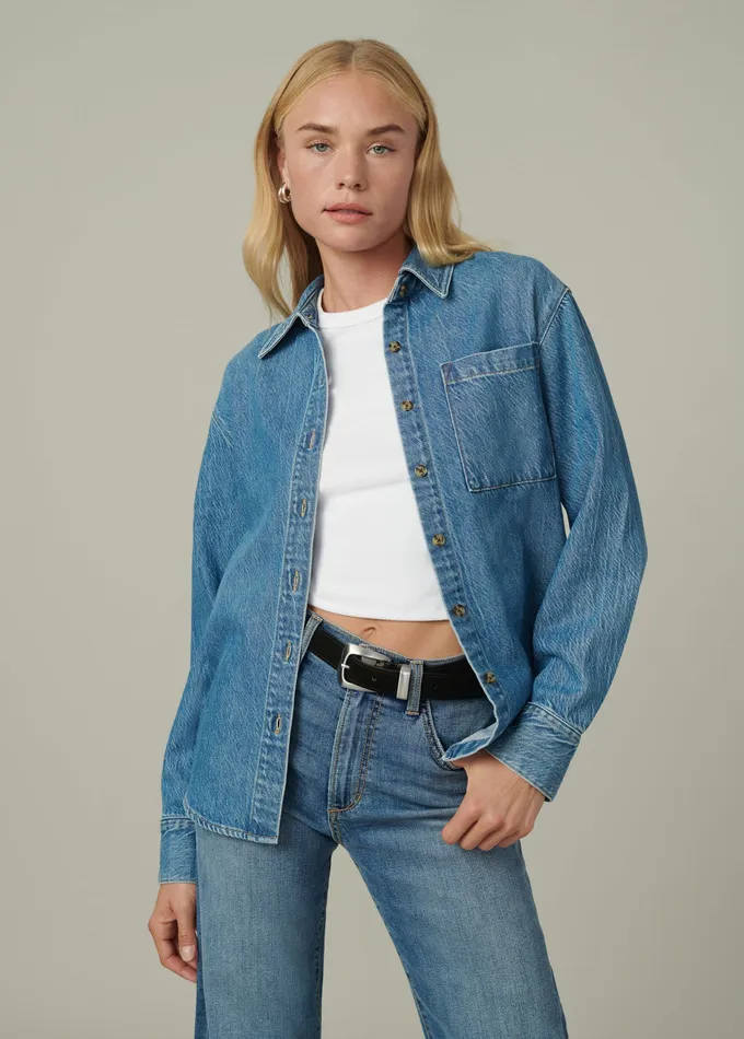 Women Joe8217s Jeans THE CLASSIC DENIM SHIRT Cloud Nine Tops