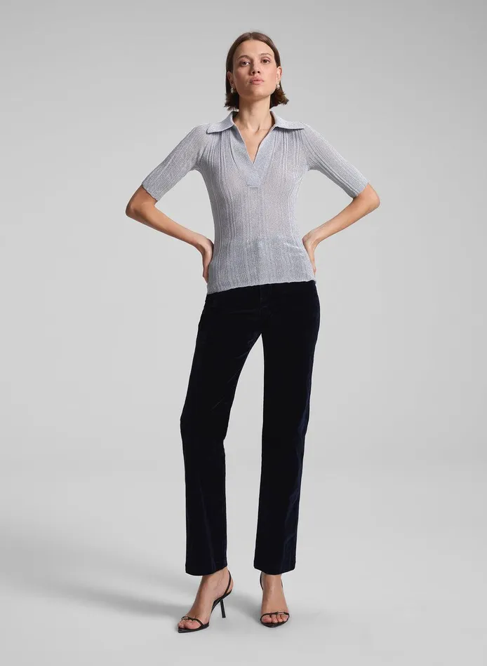 Women Joey Metallic Knit Top Mercury ALC Knitwear