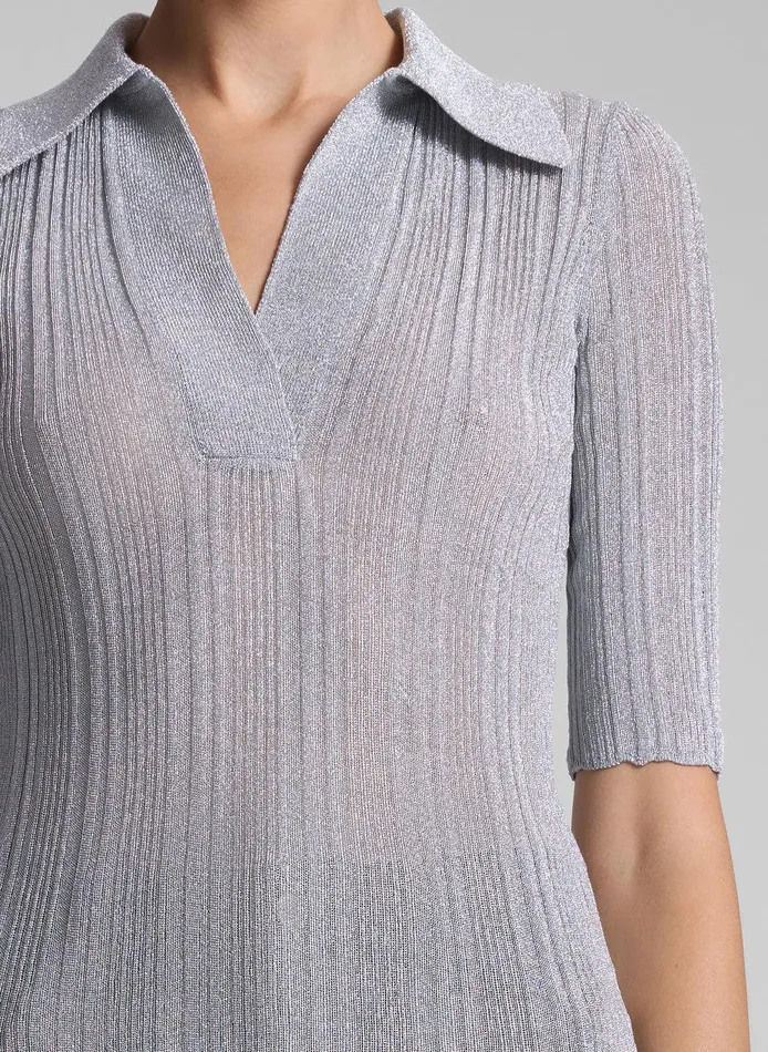 Women Joey Metallic Knit Top Mercury ALC Knitwear