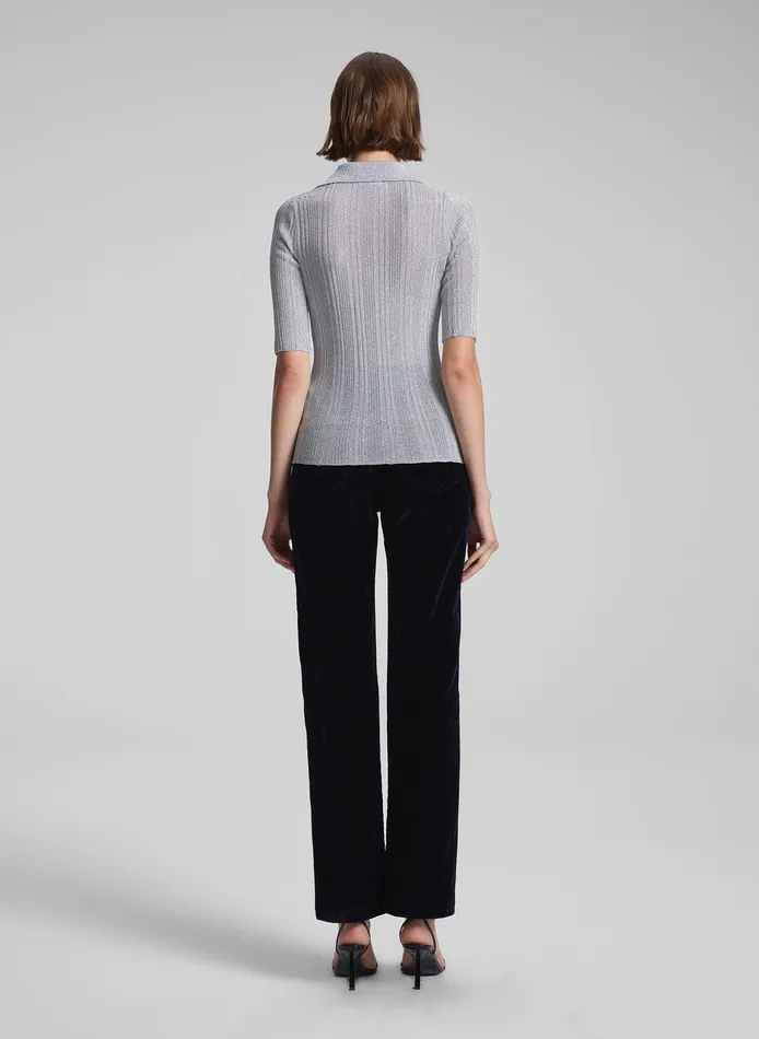 Women Joey Metallic Knit Top Mercury ALC Knitwear