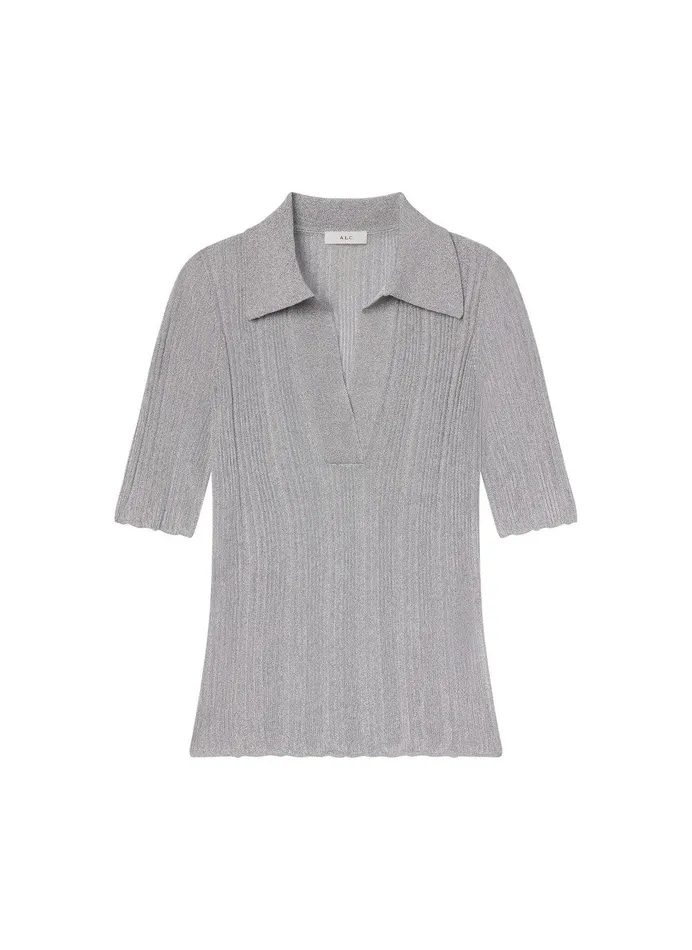 Women Joey Metallic Knit Top Mercury ALC Knitwear
