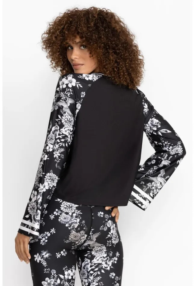 Women Johnny Was Active Bee Active Kimono Sleeve Swing Tee Charcoal Dreamer