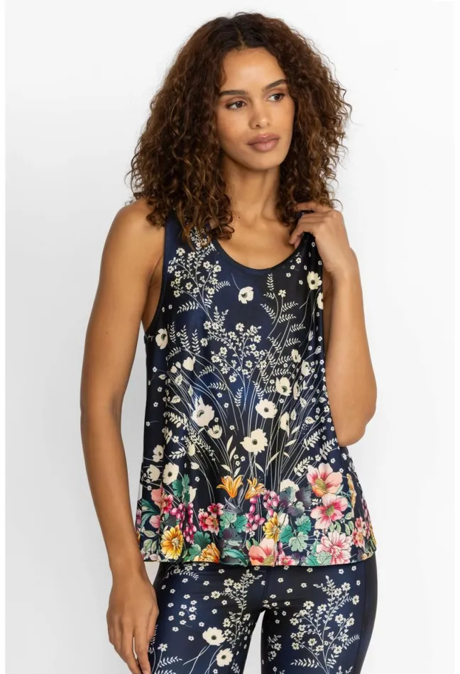 Women Johnny Was Active Bursting Active Racer Back Swing Tank Bursting