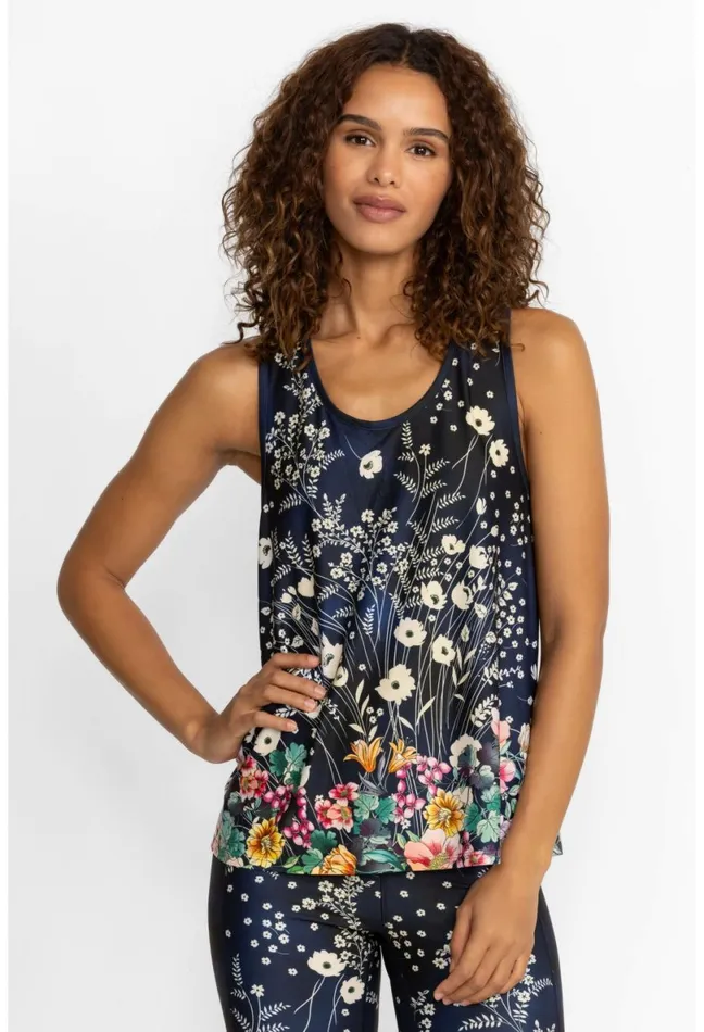 Women Johnny Was Active Bursting Active Racer Back Swing Tank Bursting