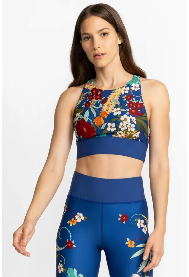 Women Johnny Was Active Teebee High Neck Cutout Sports Bra Teebee